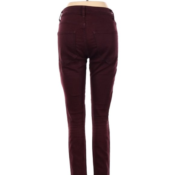 CarMar Jeans Maroon Colored Denim Skinny Leg Mid Rise Sz 25 #445 - Picture 3 of 4